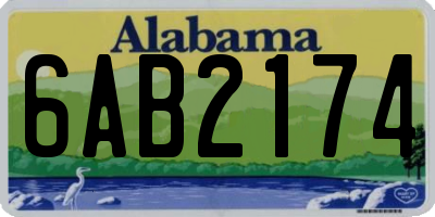 AL license plate 6AB2174