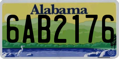 AL license plate 6AB2176