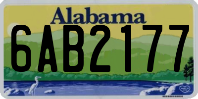 AL license plate 6AB2177