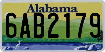 AL license plate 6AB2179