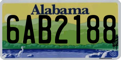 AL license plate 6AB2188
