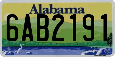 AL license plate 6AB2191