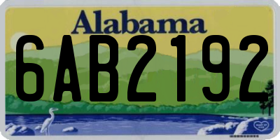 AL license plate 6AB2192