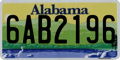 AL license plate 6AB2196