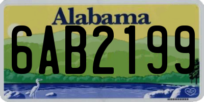 AL license plate 6AB2199