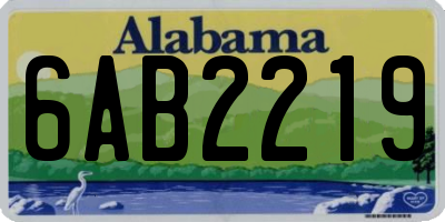 AL license plate 6AB2219