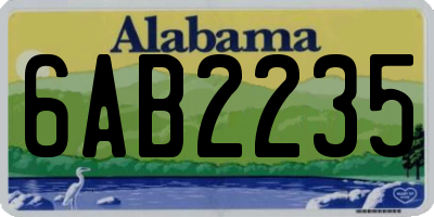 AL license plate 6AB2235