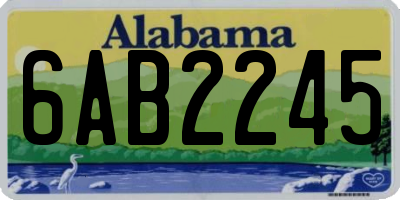 AL license plate 6AB2245