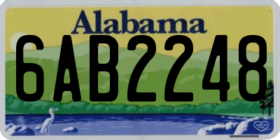 AL license plate 6AB2248