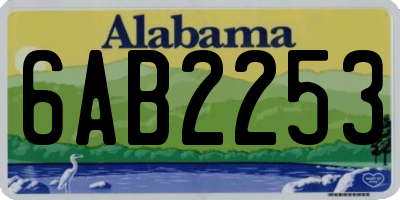 AL license plate 6AB2253