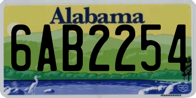 AL license plate 6AB2254