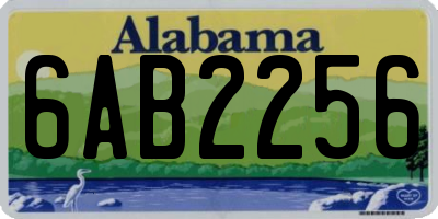 AL license plate 6AB2256