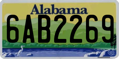 AL license plate 6AB2269