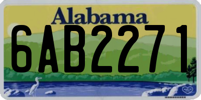 AL license plate 6AB2271