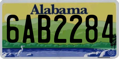 AL license plate 6AB2284