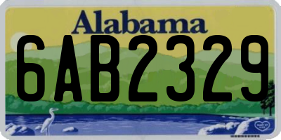 AL license plate 6AB2329