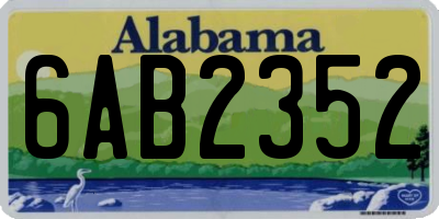 AL license plate 6AB2352