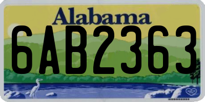 AL license plate 6AB2363