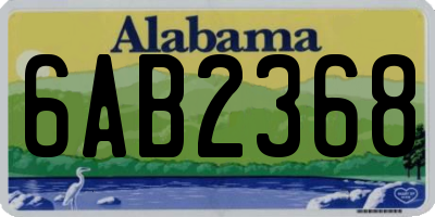 AL license plate 6AB2368