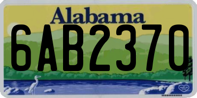 AL license plate 6AB2370