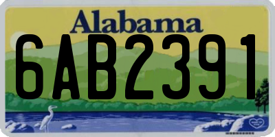 AL license plate 6AB2391