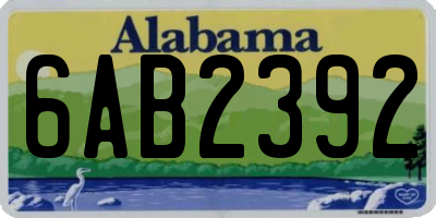 AL license plate 6AB2392