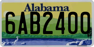 AL license plate 6AB2400