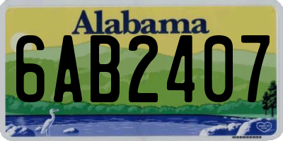 AL license plate 6AB2407