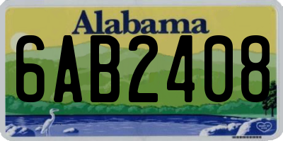 AL license plate 6AB2408
