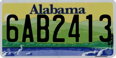 AL license plate 6AB2413