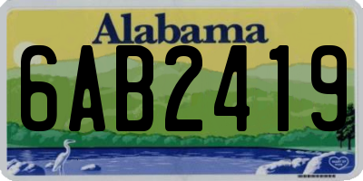 AL license plate 6AB2419