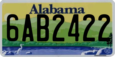AL license plate 6AB2422