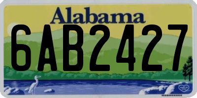 AL license plate 6AB2427