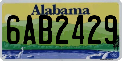 AL license plate 6AB2429
