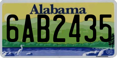 AL license plate 6AB2435