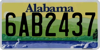 AL license plate 6AB2437
