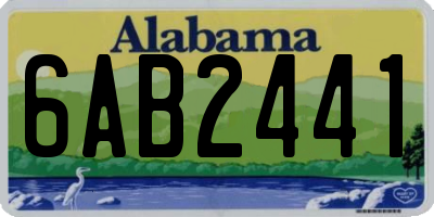 AL license plate 6AB2441