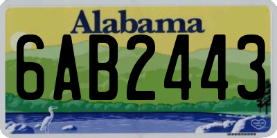 AL license plate 6AB2443