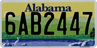AL license plate 6AB2447