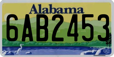 AL license plate 6AB2453