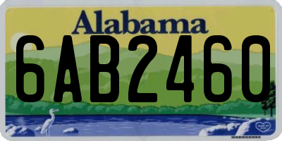 AL license plate 6AB2460
