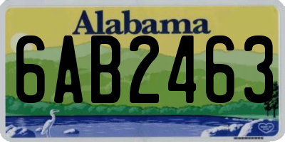 AL license plate 6AB2463