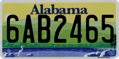 AL license plate 6AB2465