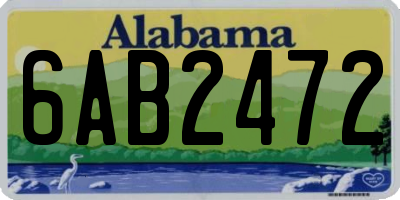 AL license plate 6AB2472