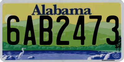 AL license plate 6AB2473