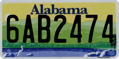 AL license plate 6AB2474