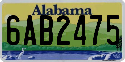 AL license plate 6AB2475