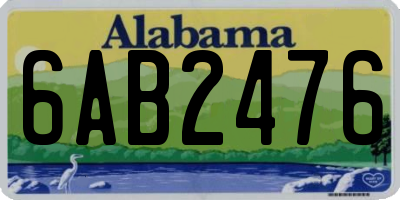 AL license plate 6AB2476