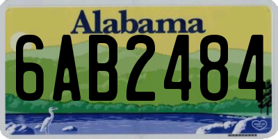 AL license plate 6AB2484