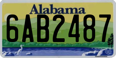 AL license plate 6AB2487